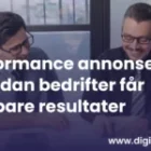 Performance annonsering